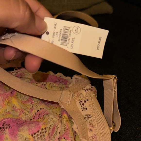 aerie Lace Bralette in Pink Floral Pattern - Picture 5 of 6